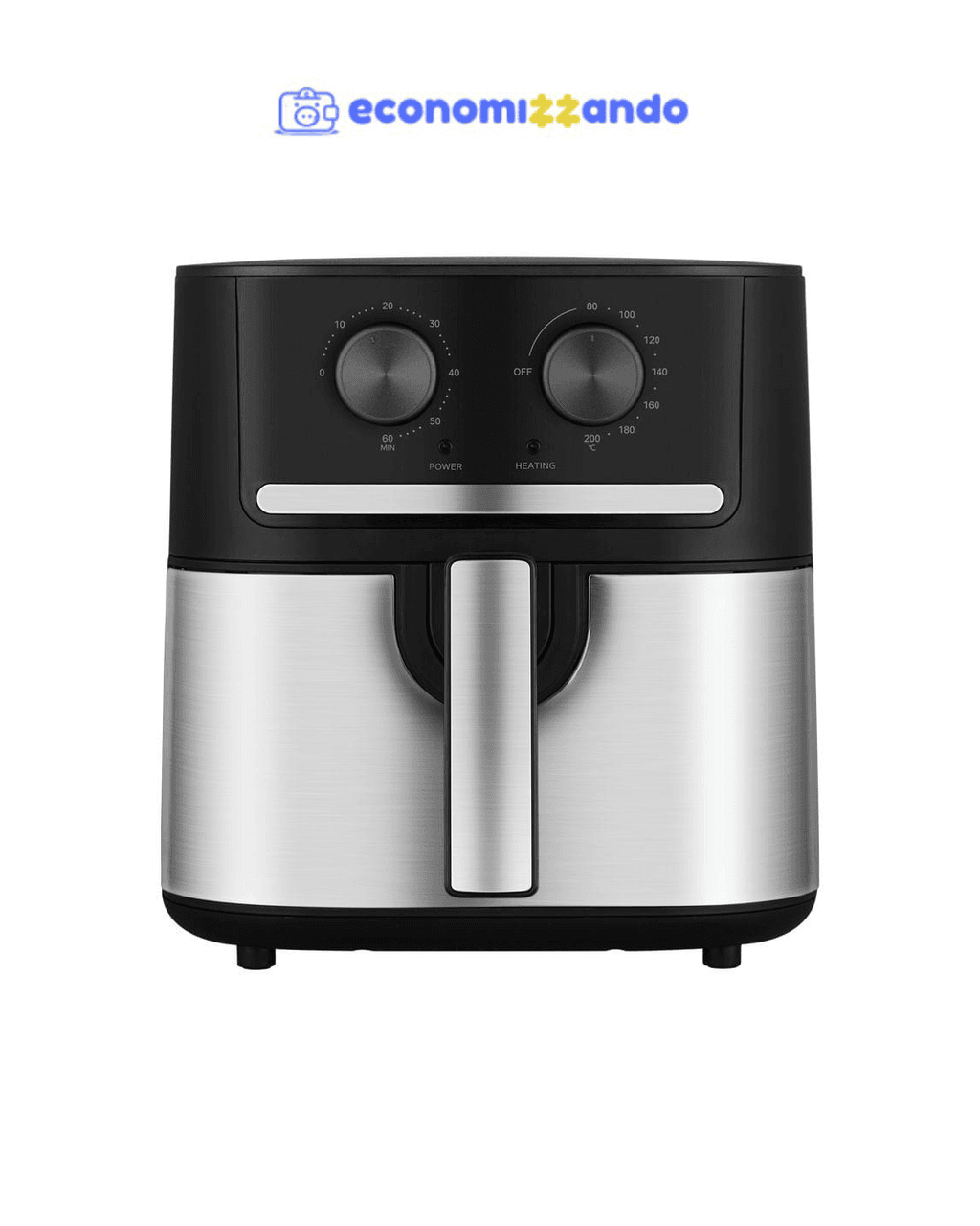 Fritadeira Air Fryer 5,5L Cyclone Preto e Inox Midea