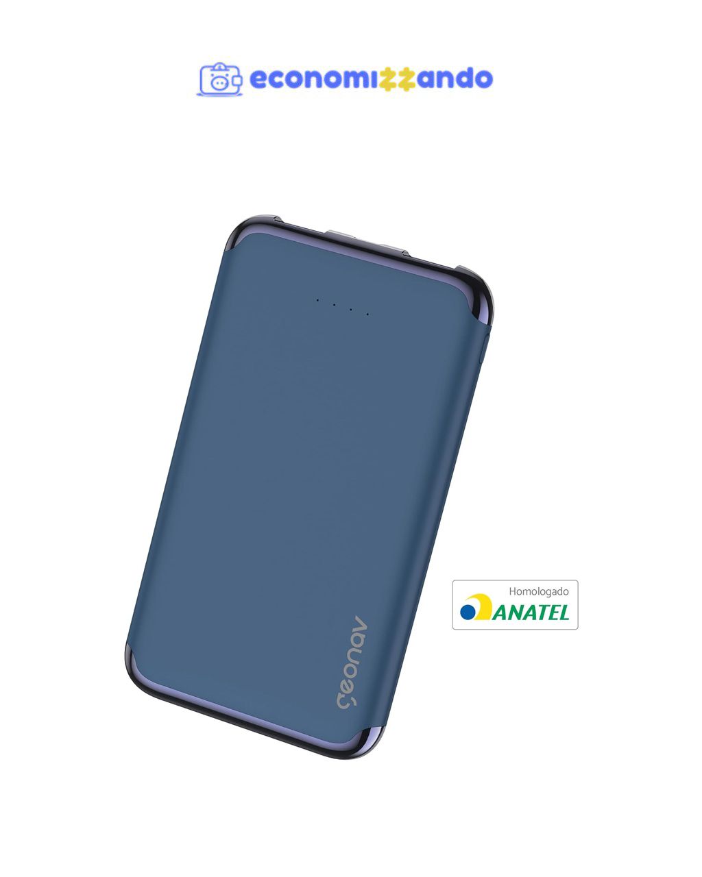 Geonav Power Bank, Carregador Portátil Universal 6.000mAh PB6KMB, Azul