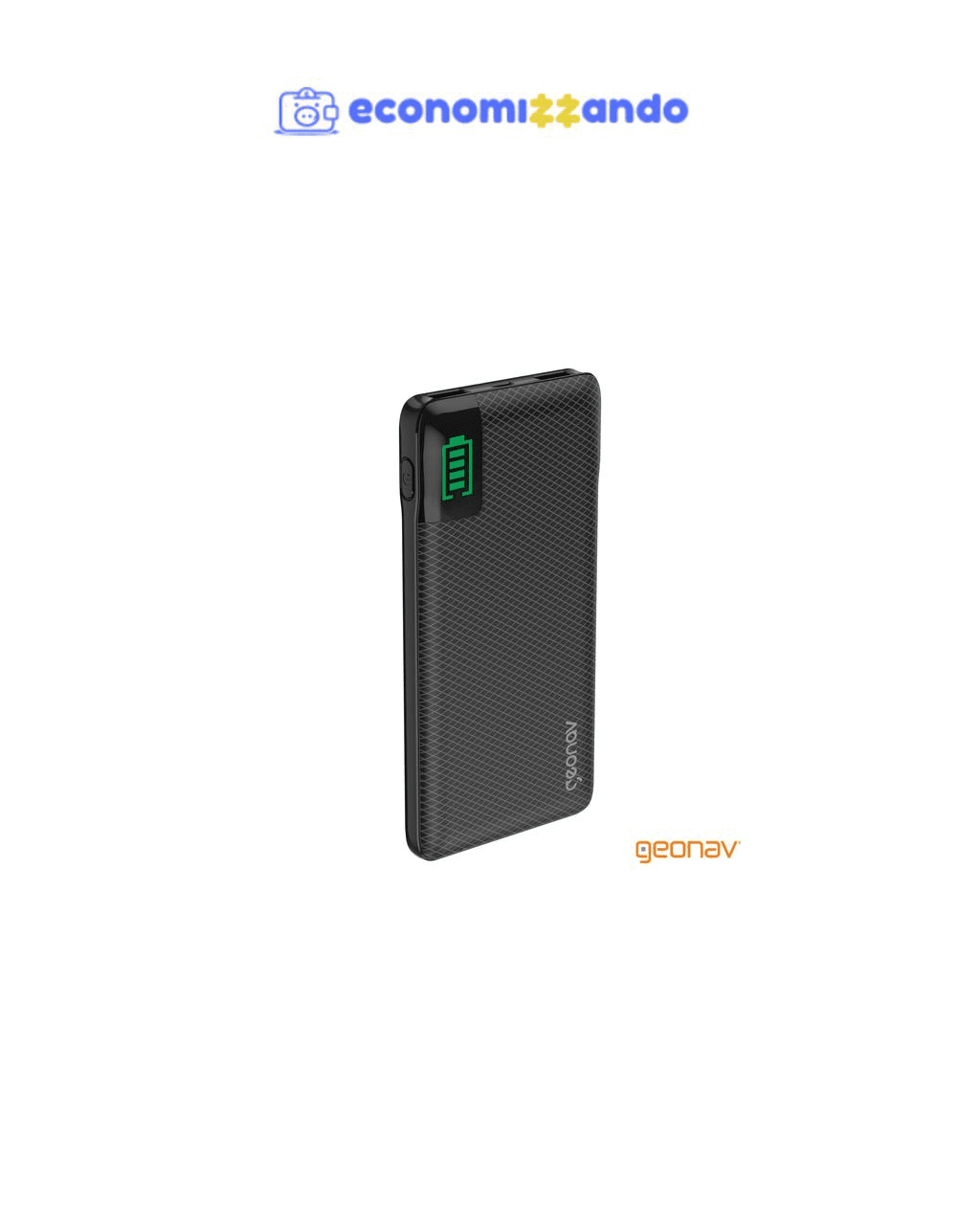 Carregador Portátil Universal 10.000 mAh Preto - Geonav