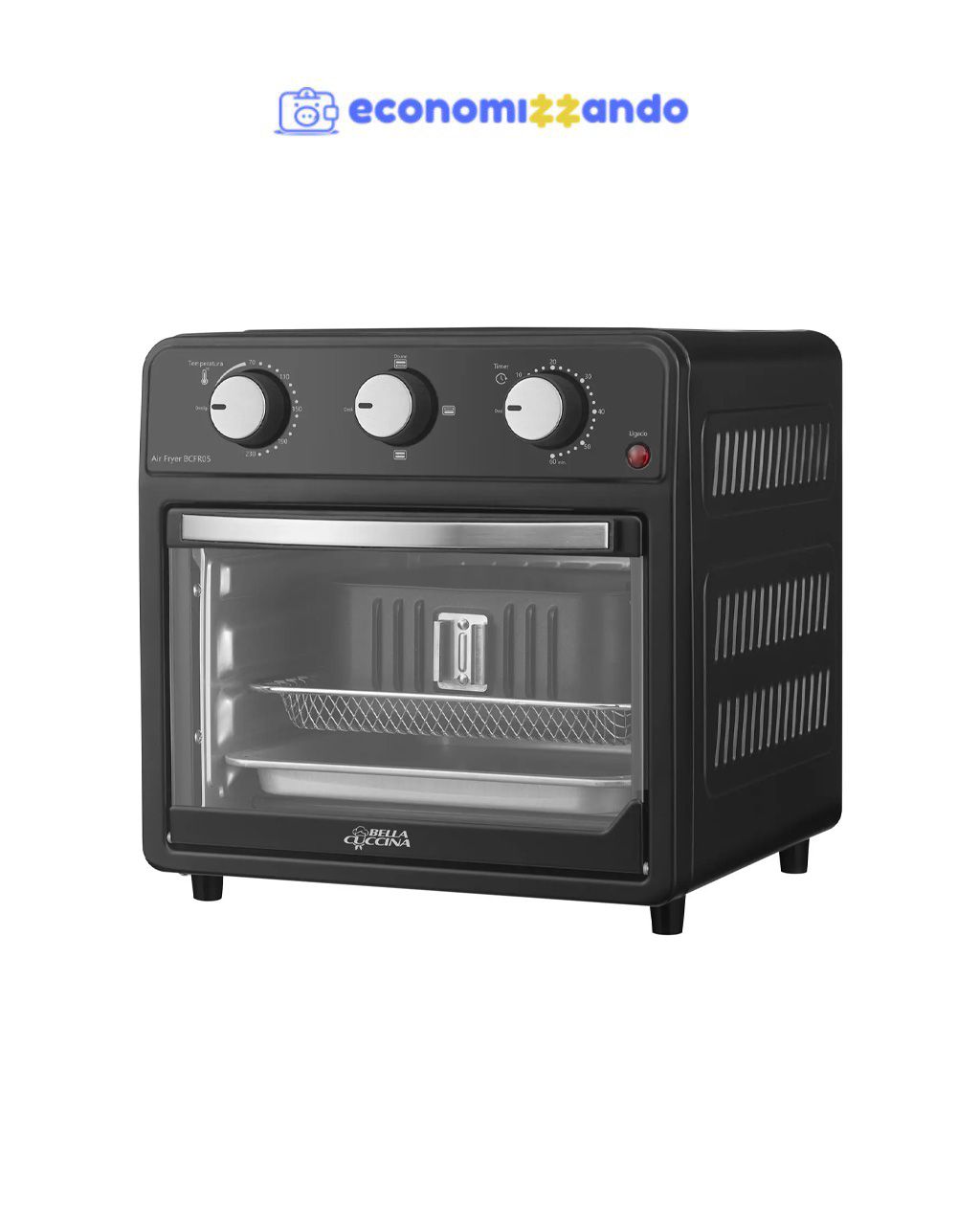Air Fryer Bella Cuccina BCFR05 Preta com Timer 12L - 110V