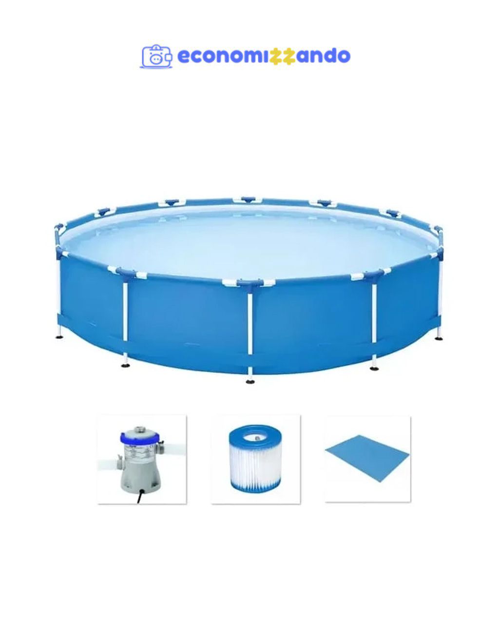 Piscina Bestway 7000 Litros Estrutural com Bomba Filtrante 110v e forro