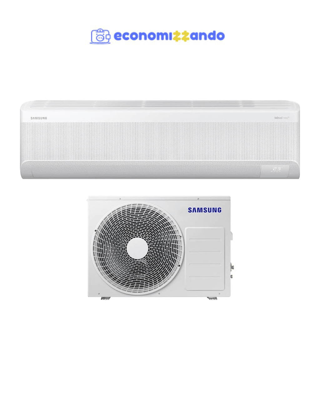 Ar-condicionado Split Samsung Inverter WindFree Connect AI 24.000 BTUs Quente e Frio Sem Vento 