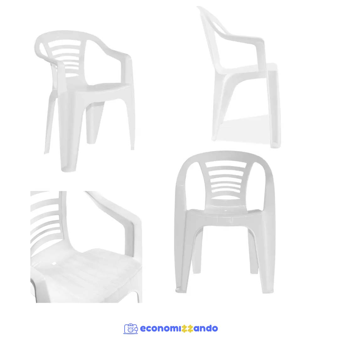 Cadeira plastica com braços Garden Life