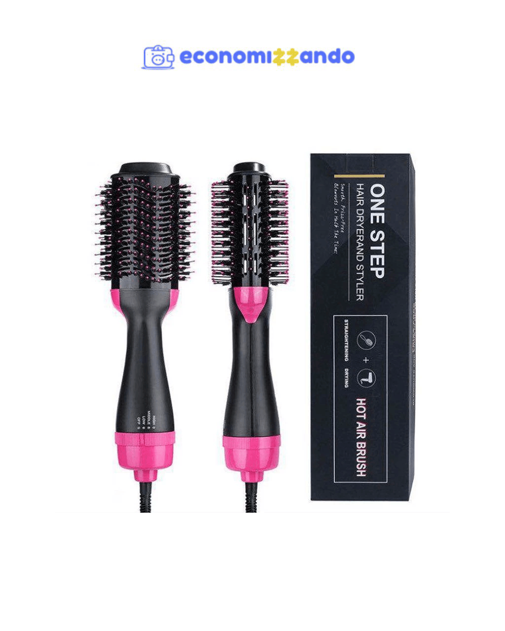 Escova Secadora Alisador Elétrica Quente Cabelo Com 3 Em1 Hair Styler 110V