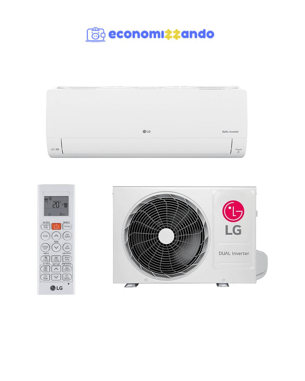 Ar Condicionado Hi Wall LG Dual Inverter Voice 9.000 Btus Frio 220v R-32 