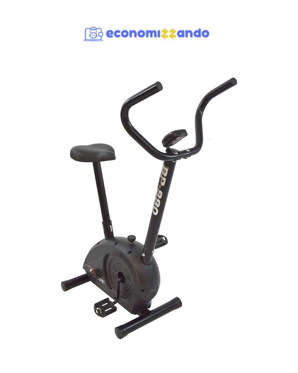 Polimet POLI-163 - Bicicleta Ergométrica, tração mecânica, Preto