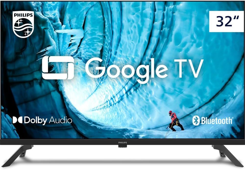  Smart TV PHILIPS, 32'' HD, 32PHG6909/78, Google TV, Comando de Voz, HDR 