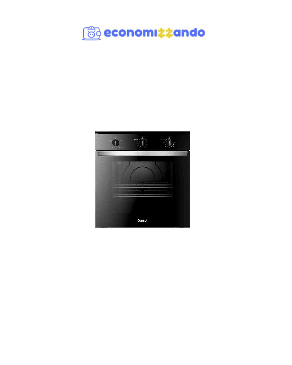 Forno Elétrico de Embutir Consul Multifuncional 84L Preto COB84BE