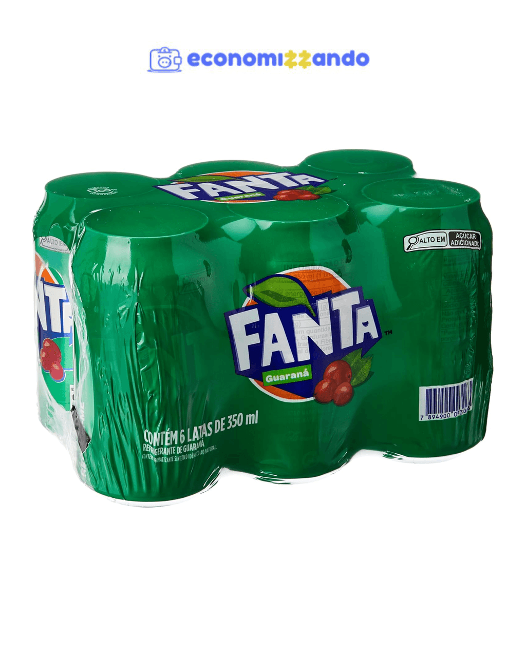 Pack de Fanta Guaraná 350ml 6 unidades