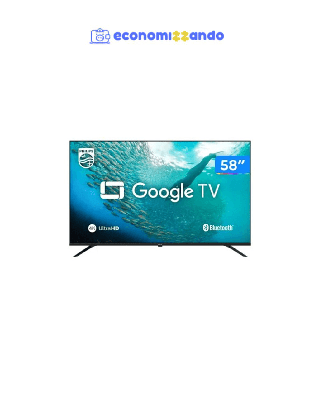 Smart TV 58" 4K UHD D-LED Philips Série 7019 58PUG7019/78