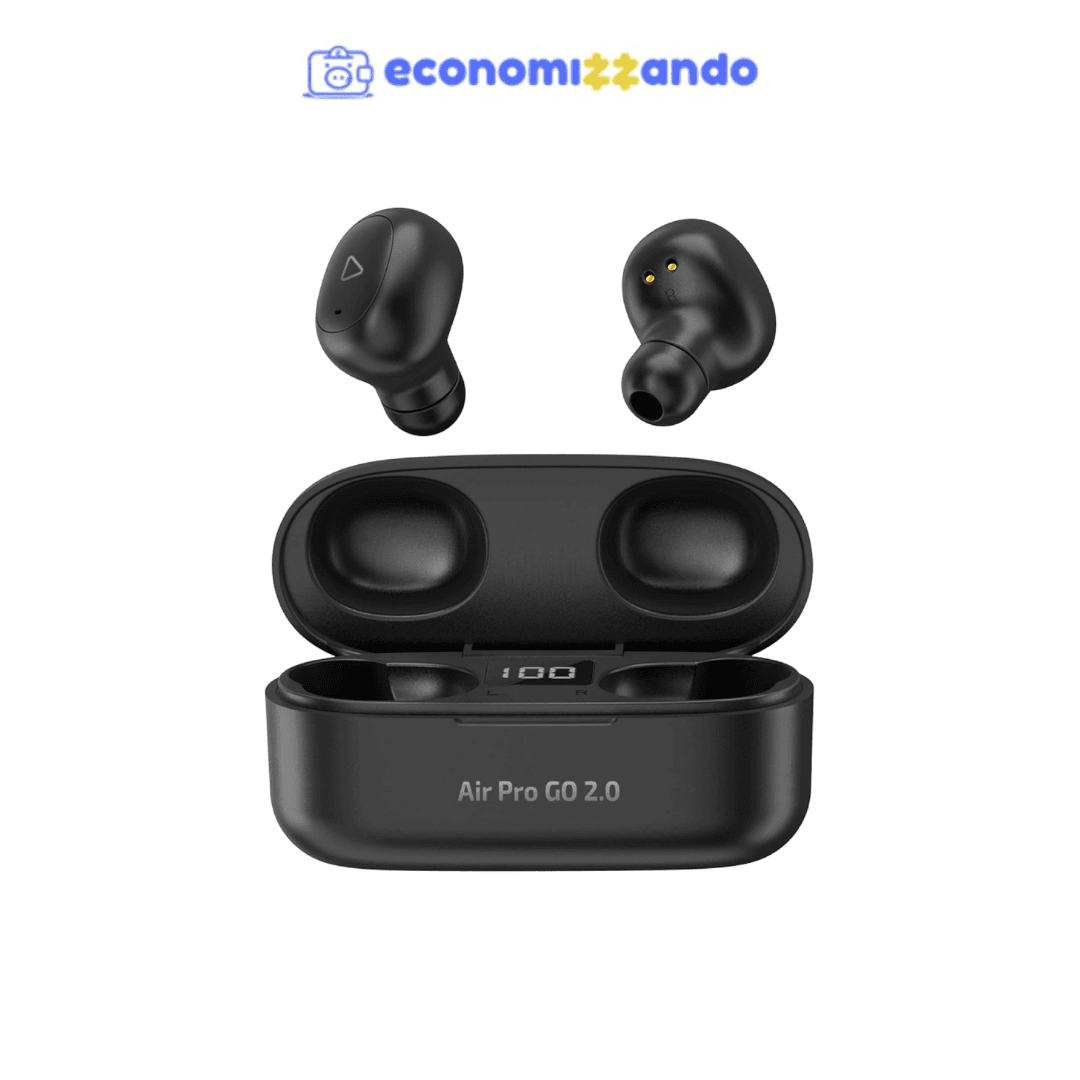 I2GO, Fone de Ouvido Sem Fio, Bluetooth 5.2, TWS, Air Pro GO 2.0, Controle Touch, Estojo de Carregamento, 20 Horas totais de Bateria, Preto, i2GO PRO