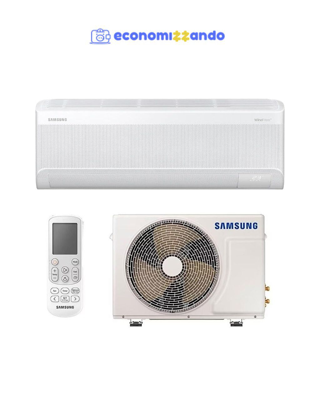 Ar-condicionado Split Inverter 9000 Btus Samsung Windfree Ai Wi-fi High Wall Só Frio Ar09dyfaawknaz/ar09dyfaawkxaz 220v