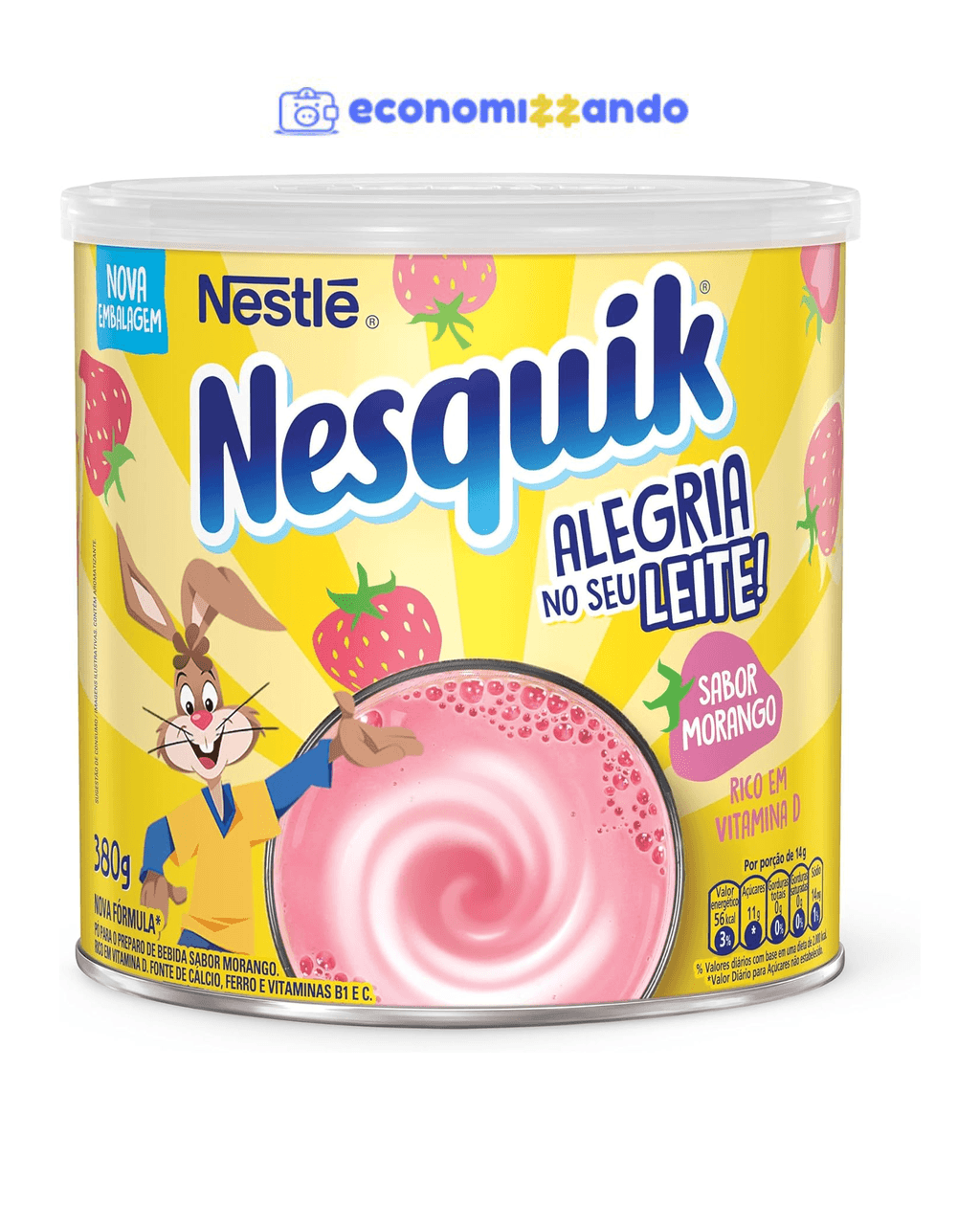 Nesquik Em Pó, Morango, 380G