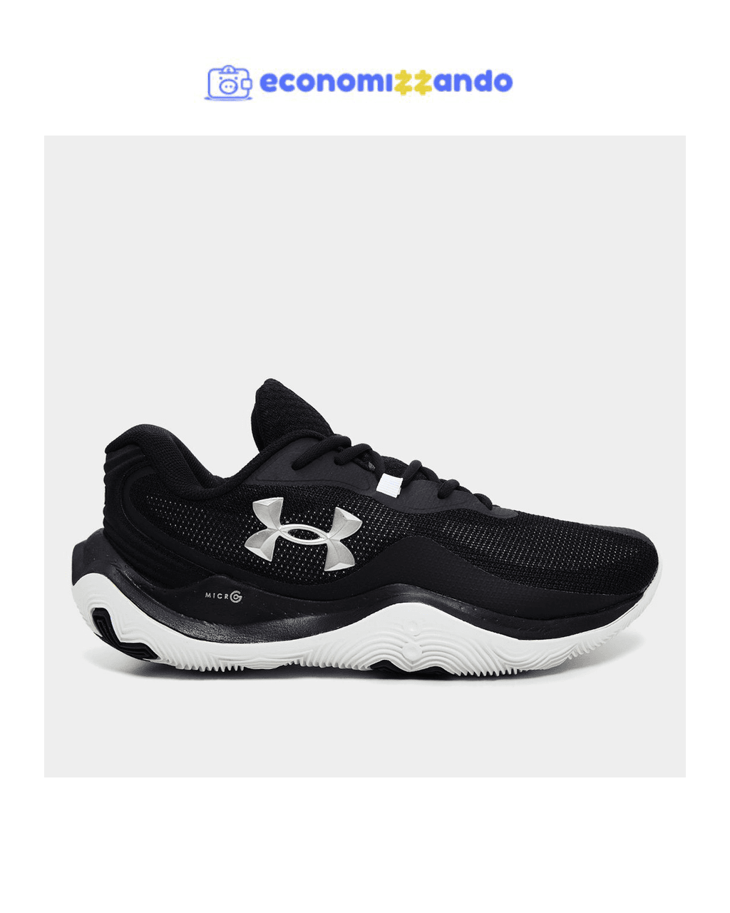 Tênis Under Armour Buzzer 2 Masculino - Preto+Branco