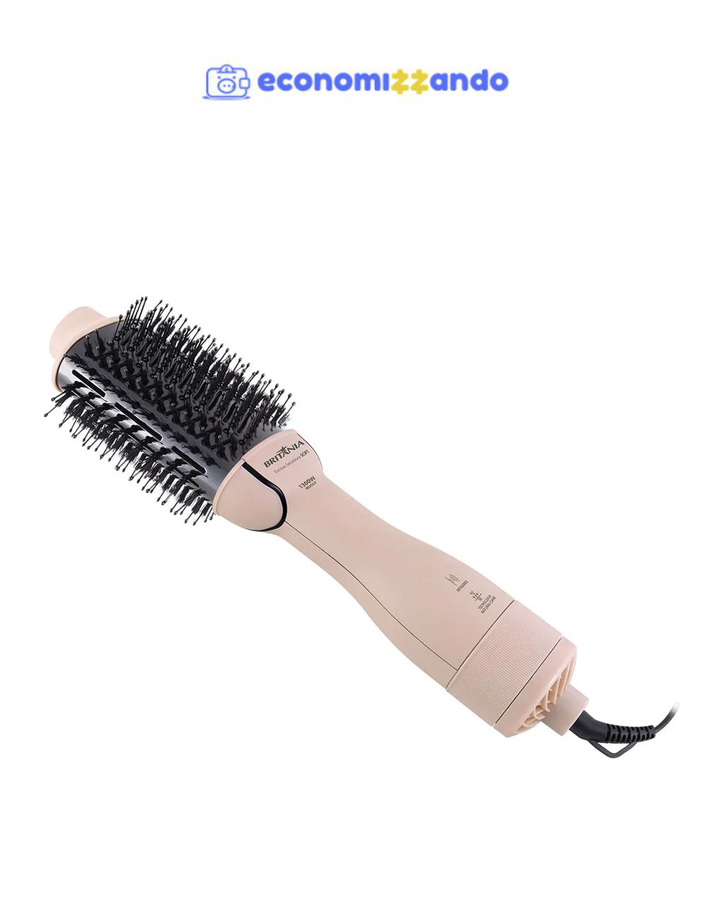Escova Secadora de Cabelos Britânia Bec07r Soft 4 Em 1 1300w Cabo Giratório Rosa