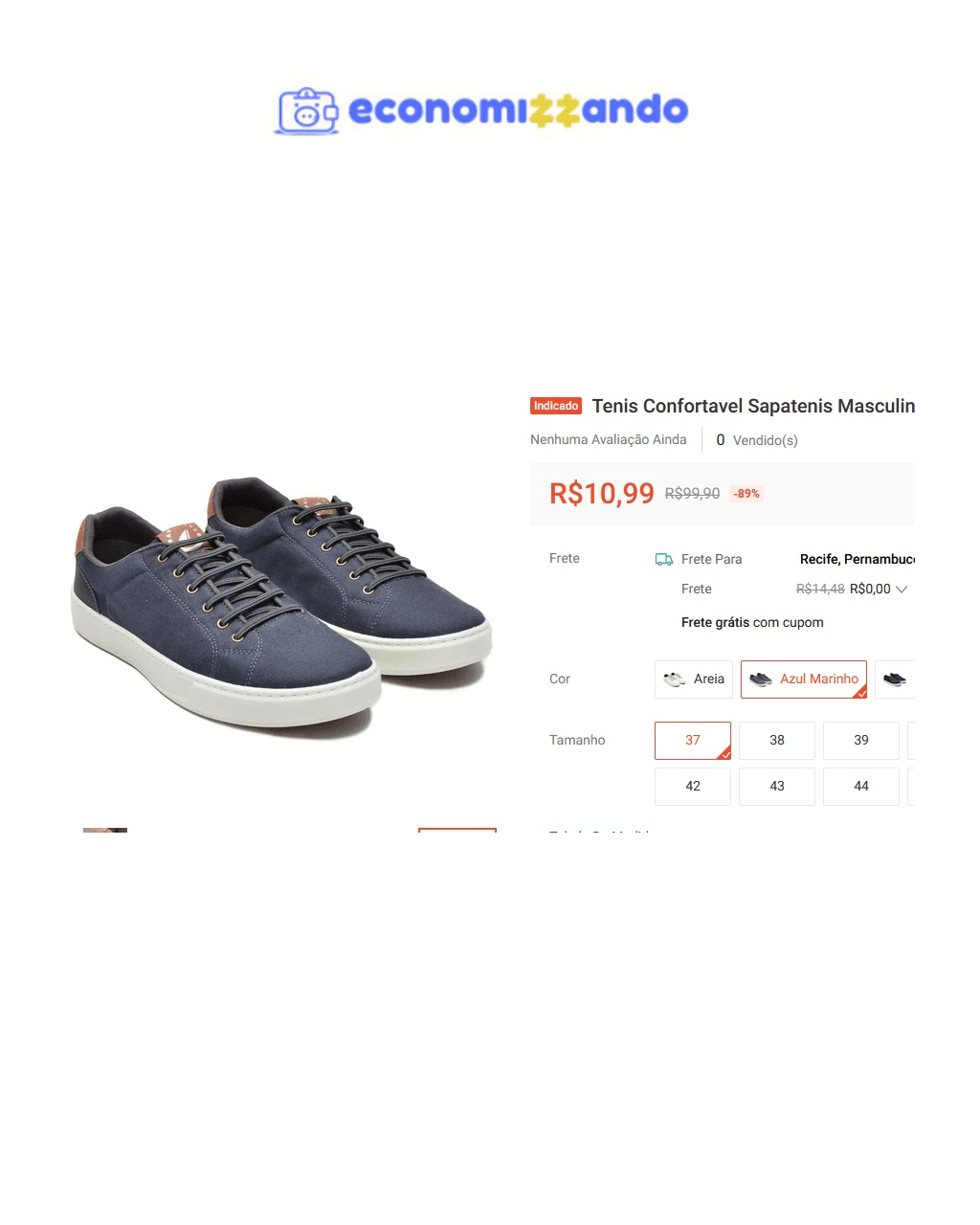 Tênis confortável Sapatr is Masculino Casual Cano Baixo