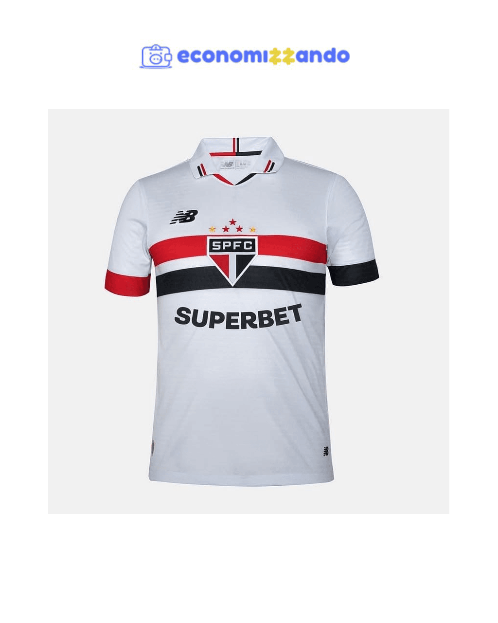 Camisa Masculina NB Home SPFC 2024 Jogador - P 