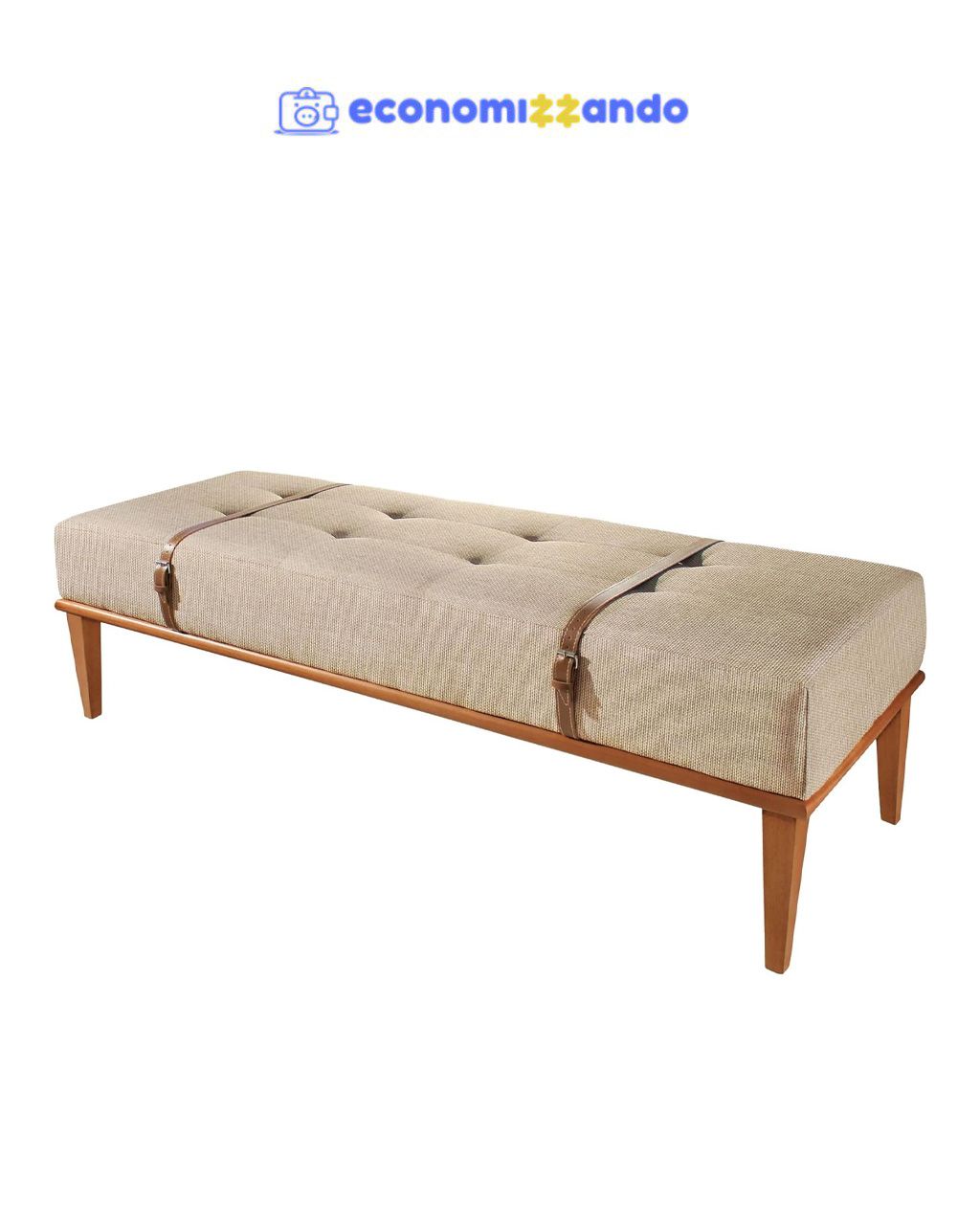 Recamier Em Linho Yarin Agarb Decor Cor:Linho Bege Claro