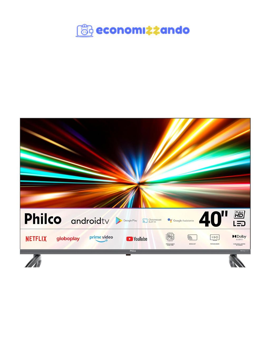 Smart TV 40" Philco LED Full HD Android 11 HDR10 P40SAA