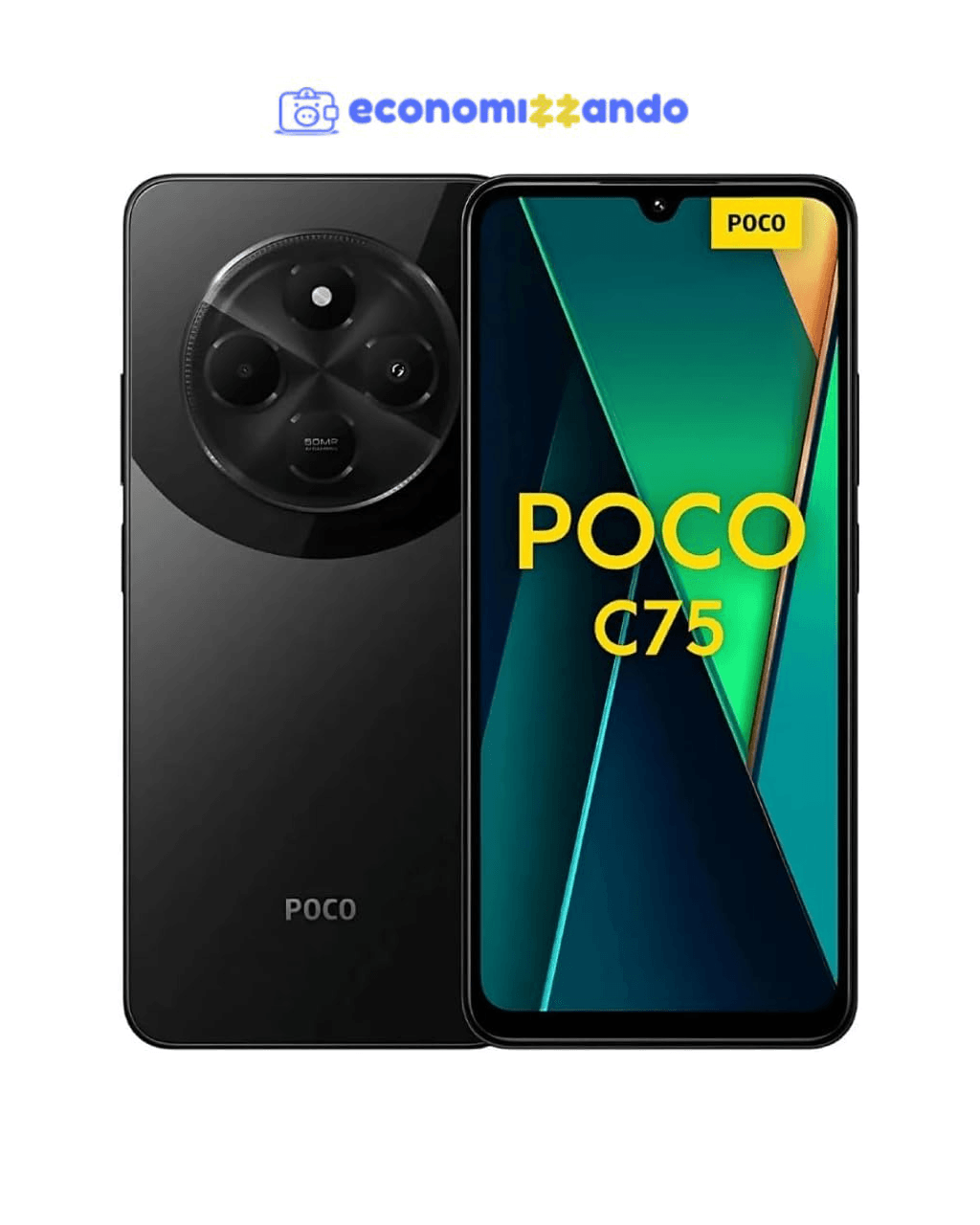Smartphone Xiaomi Poco C75 NFC Black (Preto) 8GB RAM 256GB ROM [2410FPCC5G]