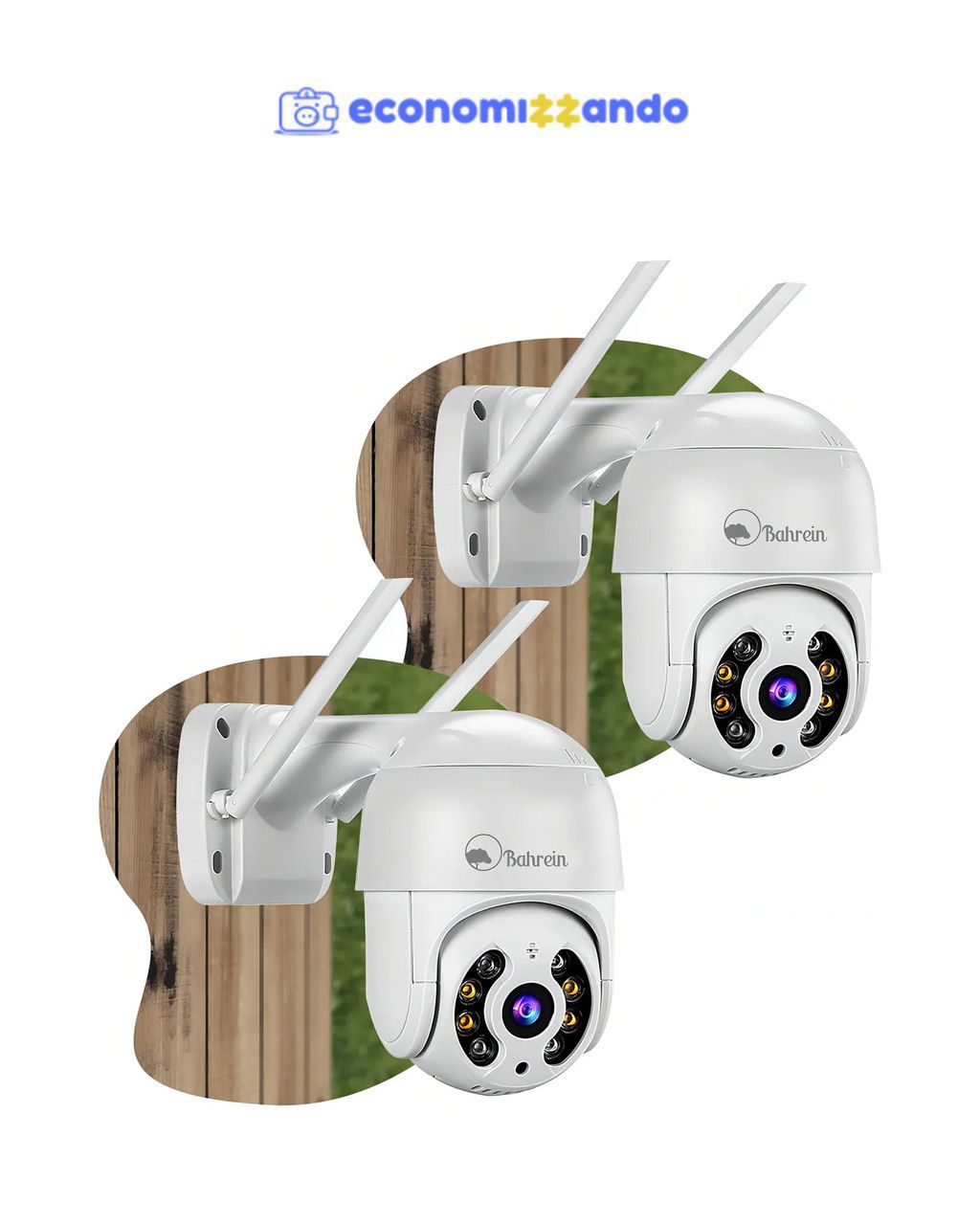 Kit 2câmera Ip Icsee Prova D'água Infravermelho Externa Wifi - Bahrein