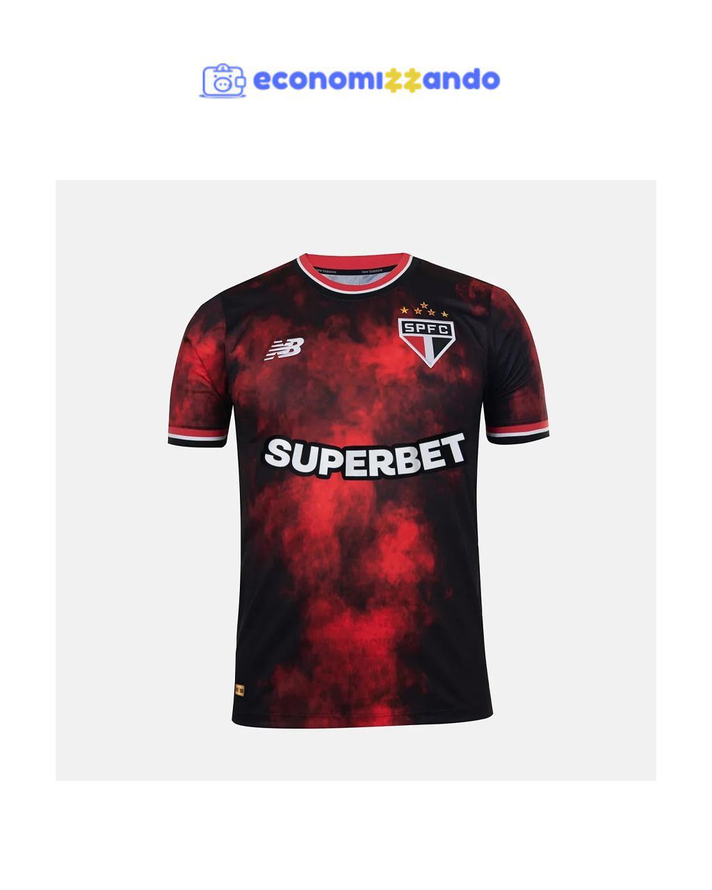 Camisa New Balance NB SPFC 2024 Comemorativa Torcedor C/P, Masculino - (Tam: G)