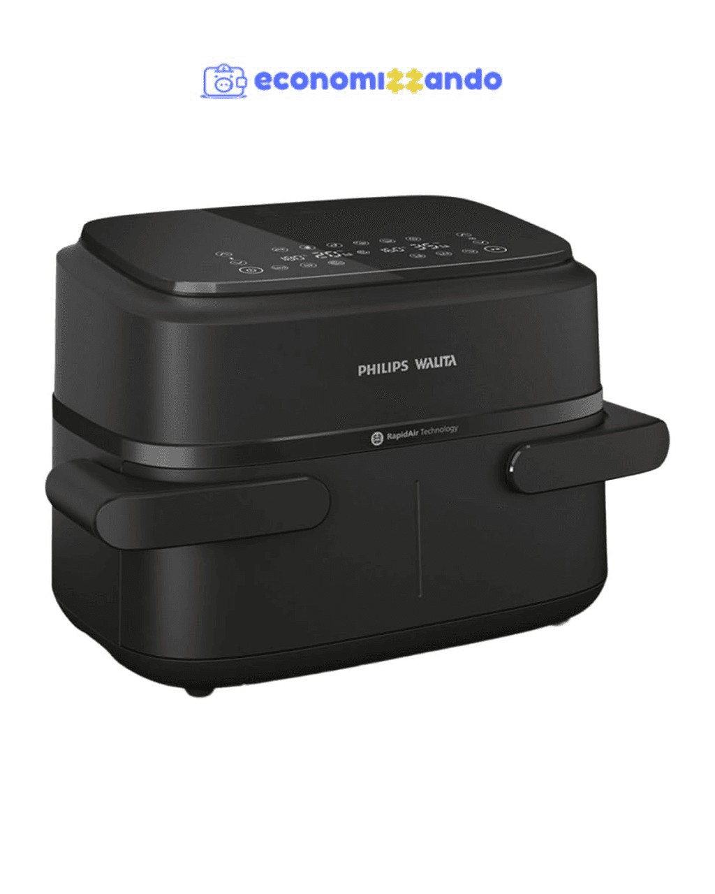 Fritadeira Airfryer Série 1000 Duplo Cesto 7,1L Philips Walita, 1850W, 2 anos de garantia, 110v - NA150/00