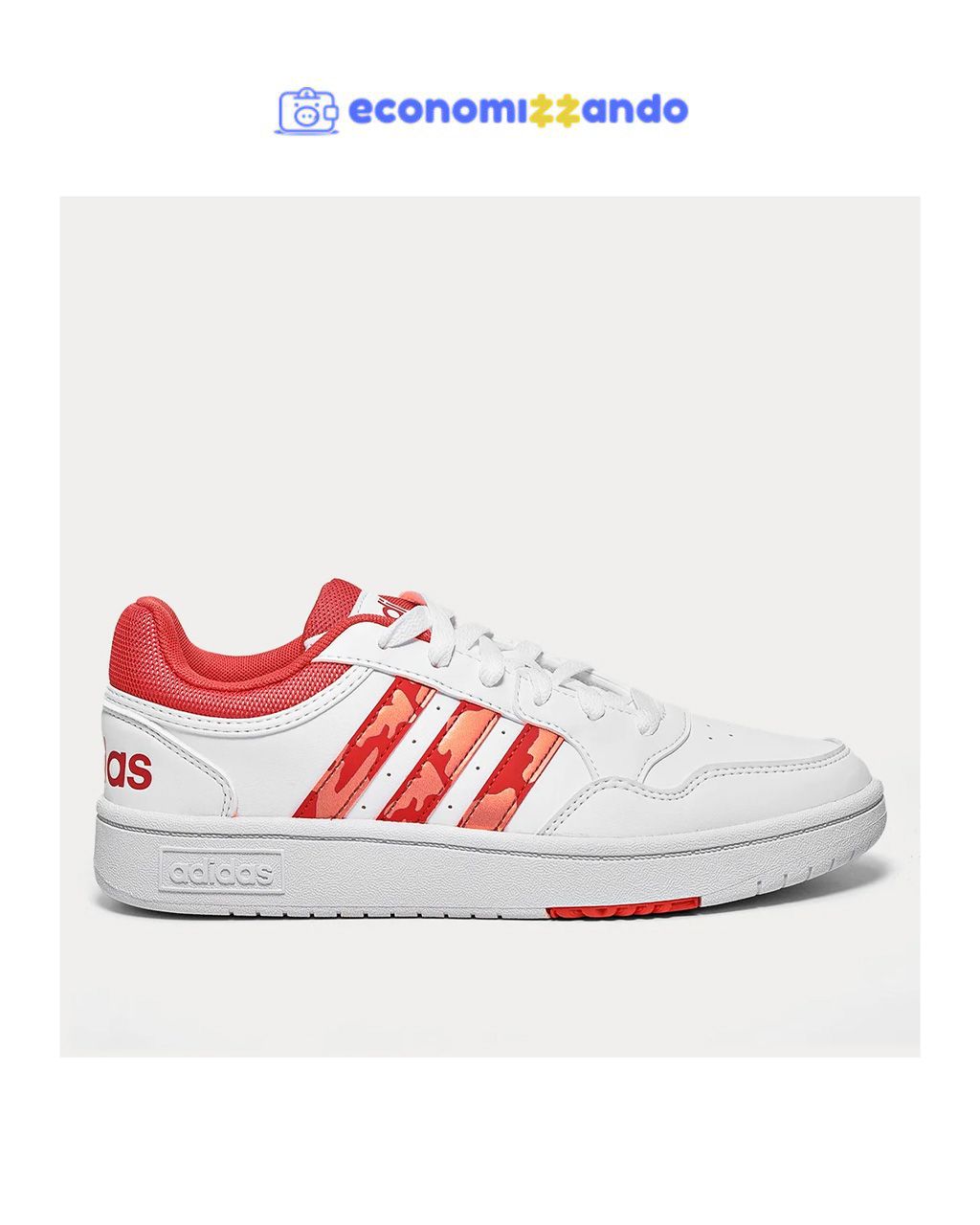 Tênis Adidas Hoops 3.0 Feminino - Branco+Vermelho (Tam: 40, 41 )