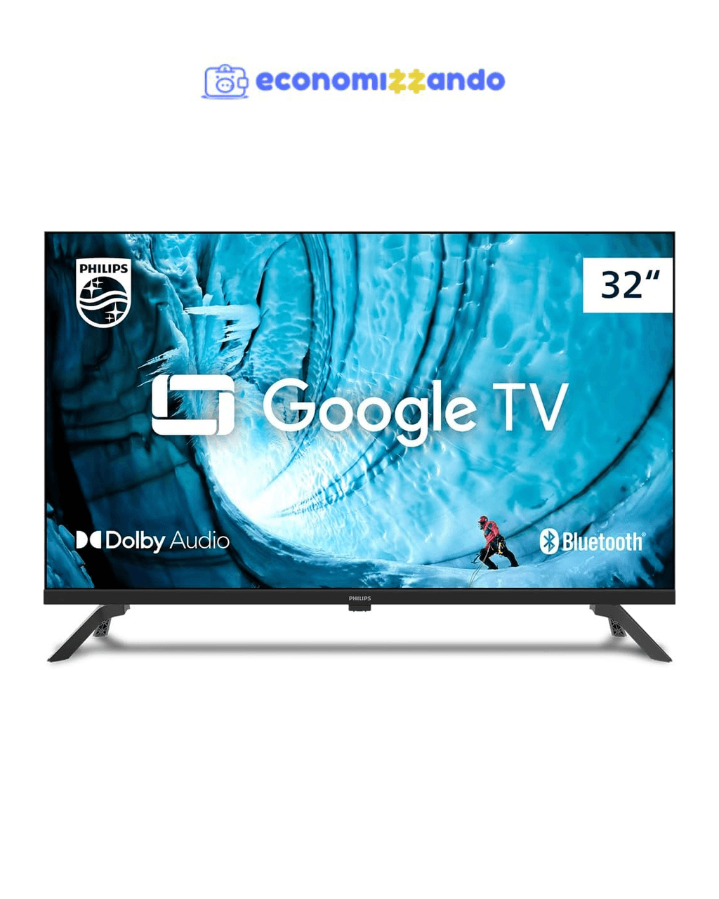 PHILIPS, Smart TV, 32'' HD, 32PHG6909/78, Google TV, Comando de Voz, HDR 