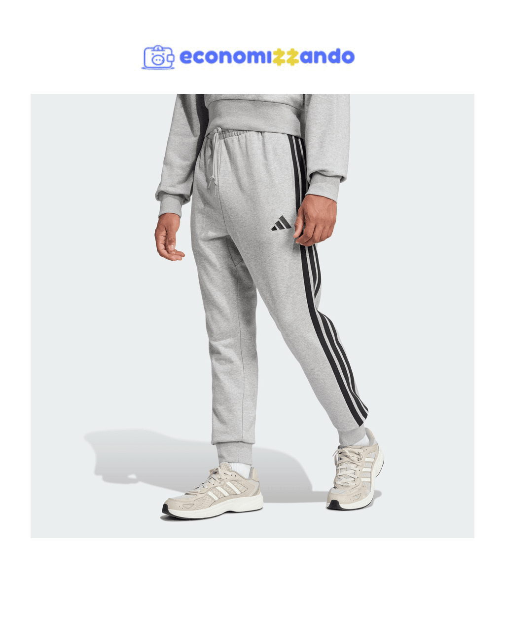 Calça Essentials French Terry 3 listras