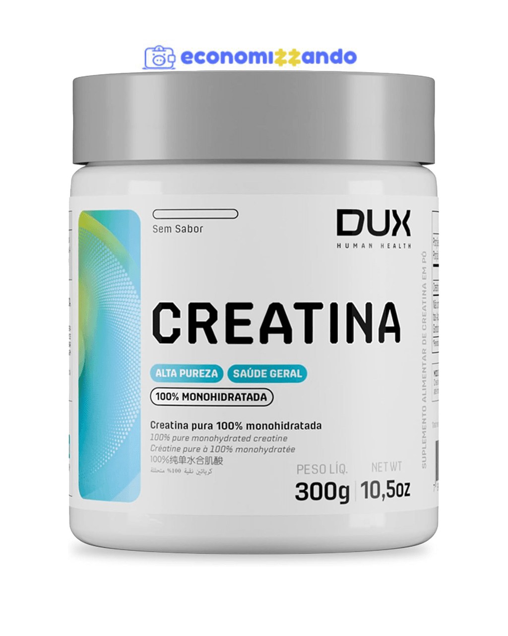 Creatina Monohidratada Sem Sabor - Pote 300g Dux