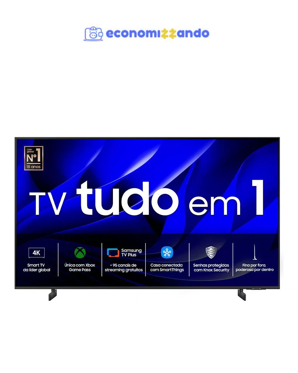 Smart TV 70'' Crystal UHD 4K 70DU8000 2024 Samsung 110V/220V