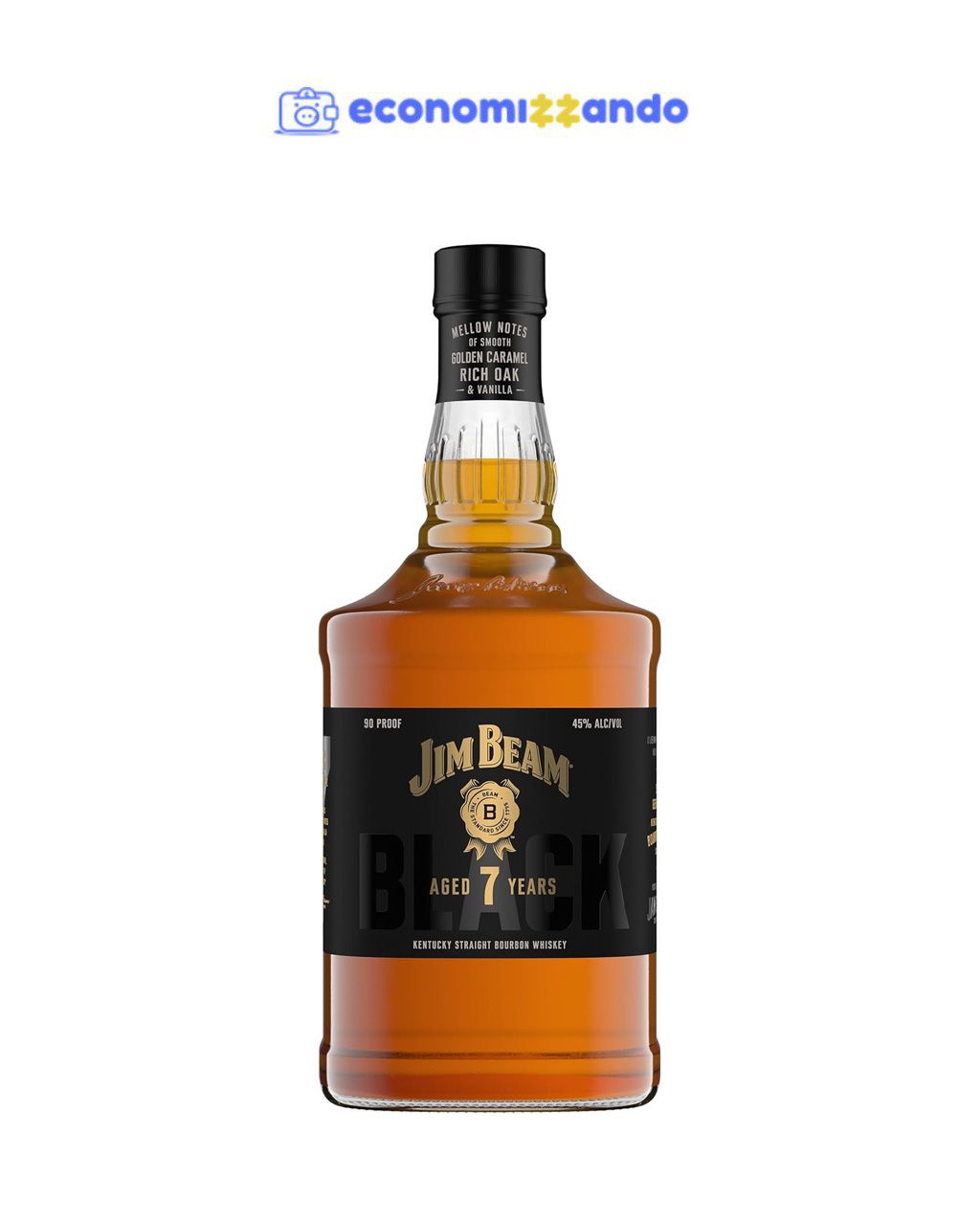 Whiskey Bourbon Americano Jim Beam Black Extra Aged 7 anos 1L