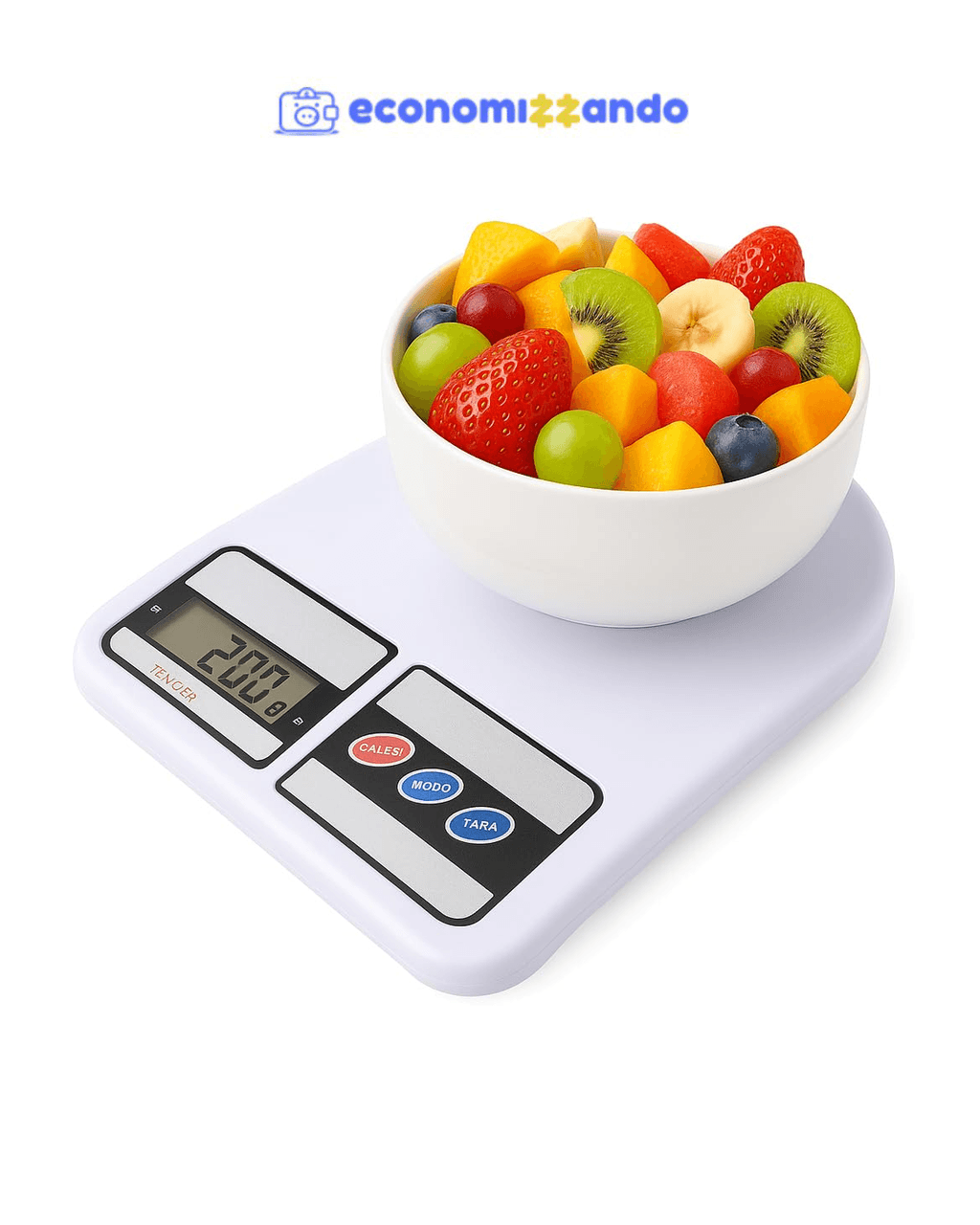 Balança de Cozinha Digital para Alimentos Portátil em Inox