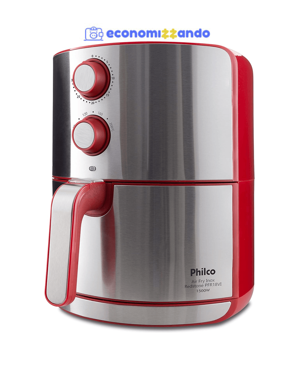 Fritadeira Air Fry Philco Inox Redstone PFR18VI 1500W 4,6L 127V
