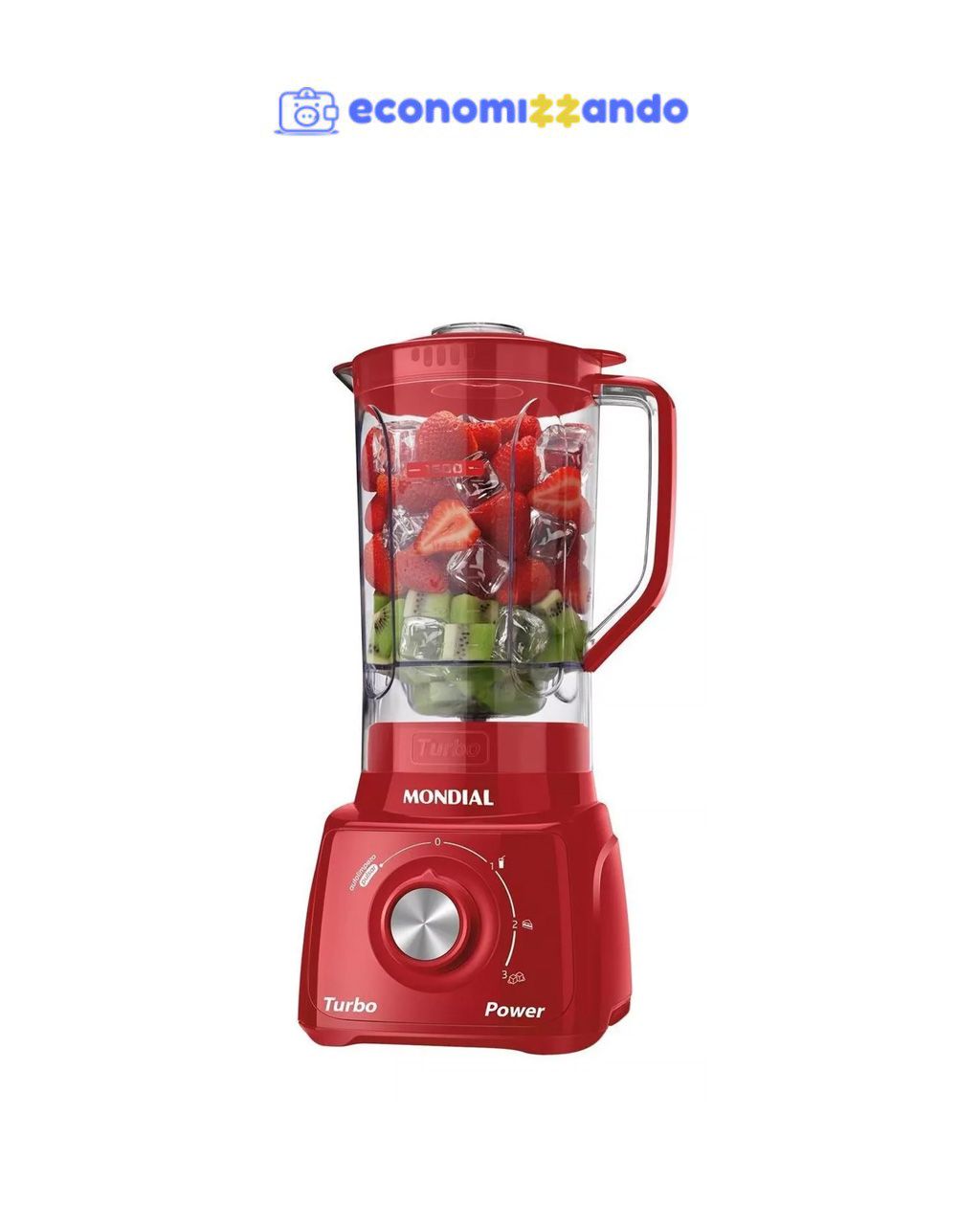 Liquidificador Turbo Power Mondial 550W L-99 FR - Vermelho