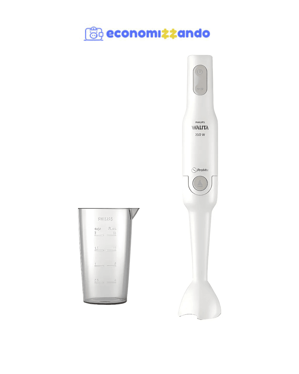  Mixer Processador de Alimentos Philips Walita Ri2530 Pro Mix 250w Branco 220v