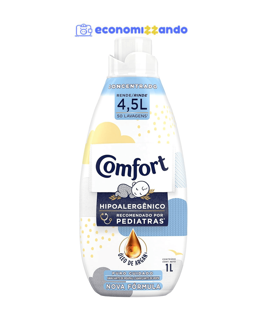 Amaciante Concentrado Comfort Puro Cuidado 1 L 