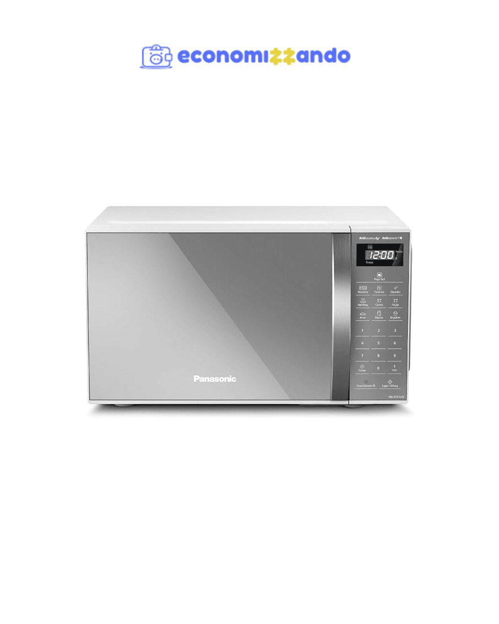 Panasonic Micro-ondas 21L Branco Espelhado 220v