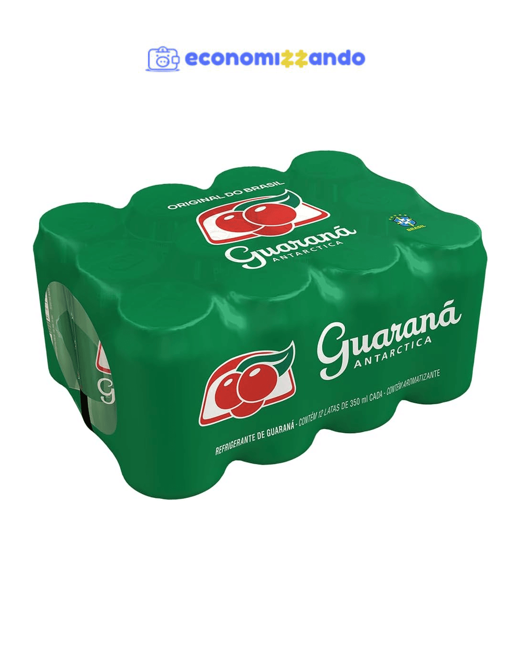 Refrigerante Guaraná Antarctica Regular Pack com 12 Latas de 350ml