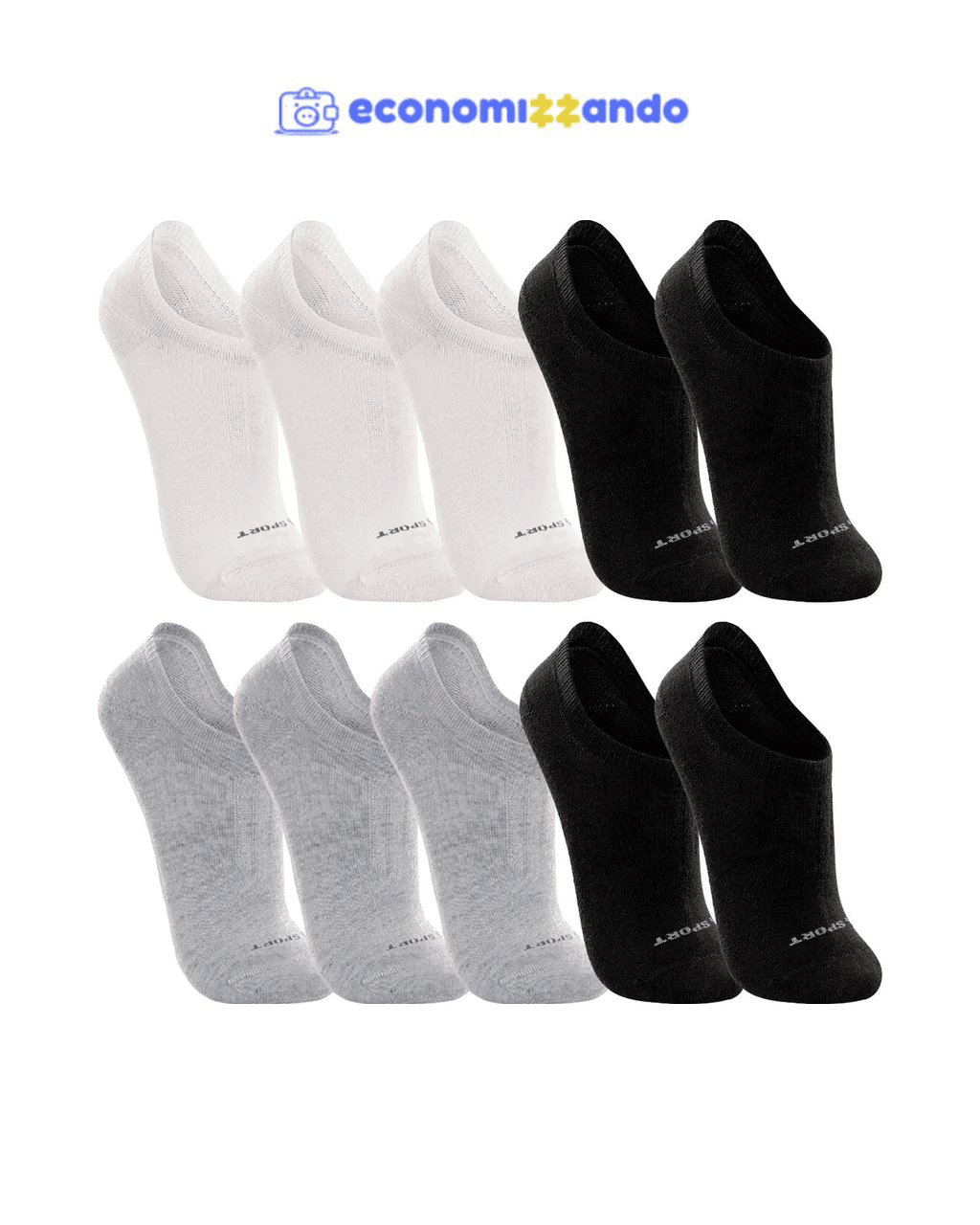 Kit 10 Pares Meias Lupo Sapatilha Soquete Invisível Original