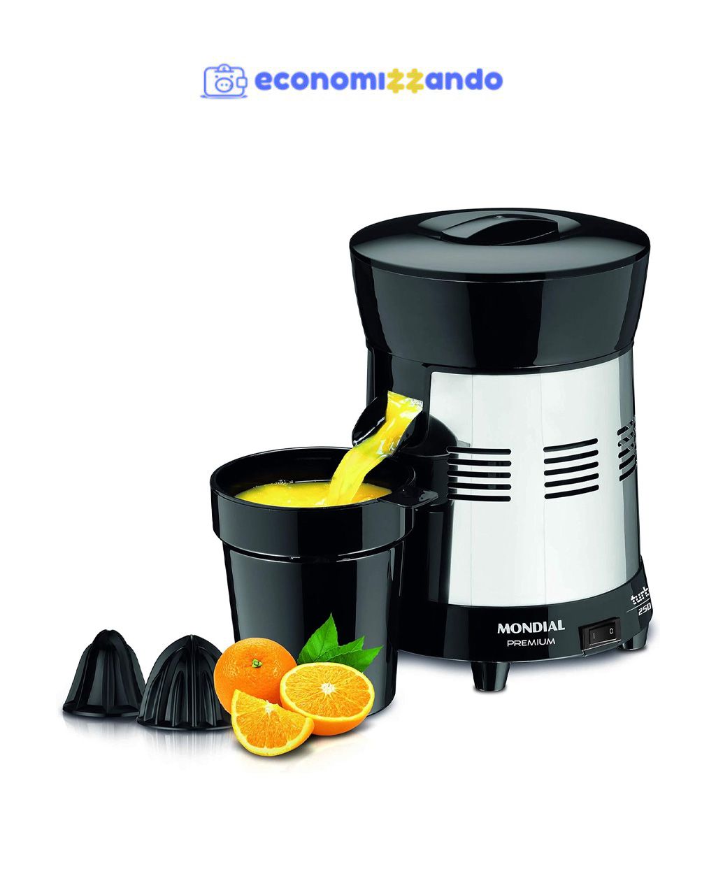 Extrator de Sucos Turbo Premium, Mondial, Preto/Inox, 250W, Bivolt - E-10