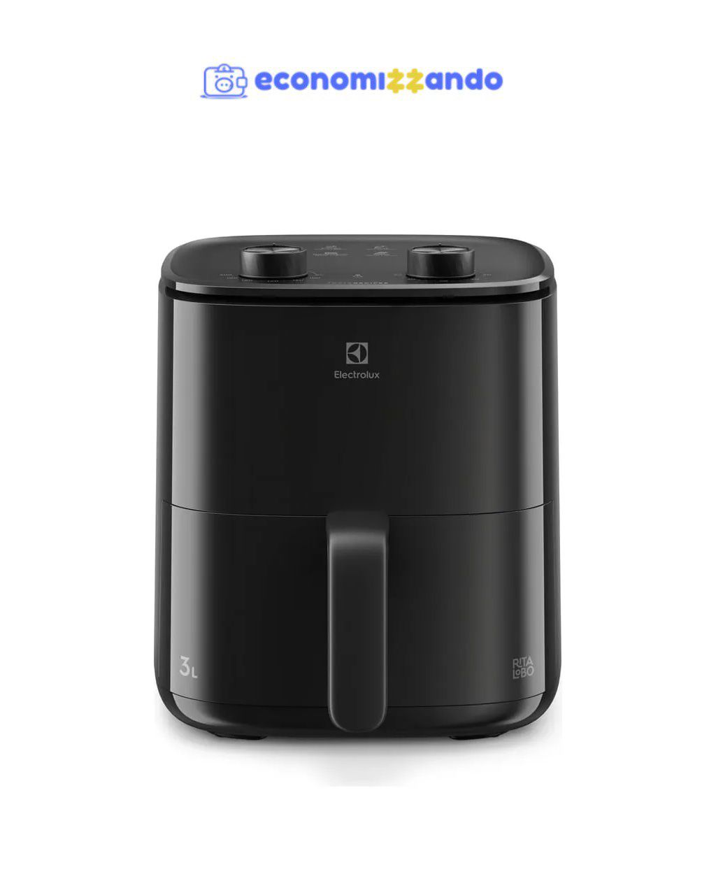 Air Fryer Electrolux Por Rita Lobo 3l Preta Efficient C/ Des Cor Preto 127V