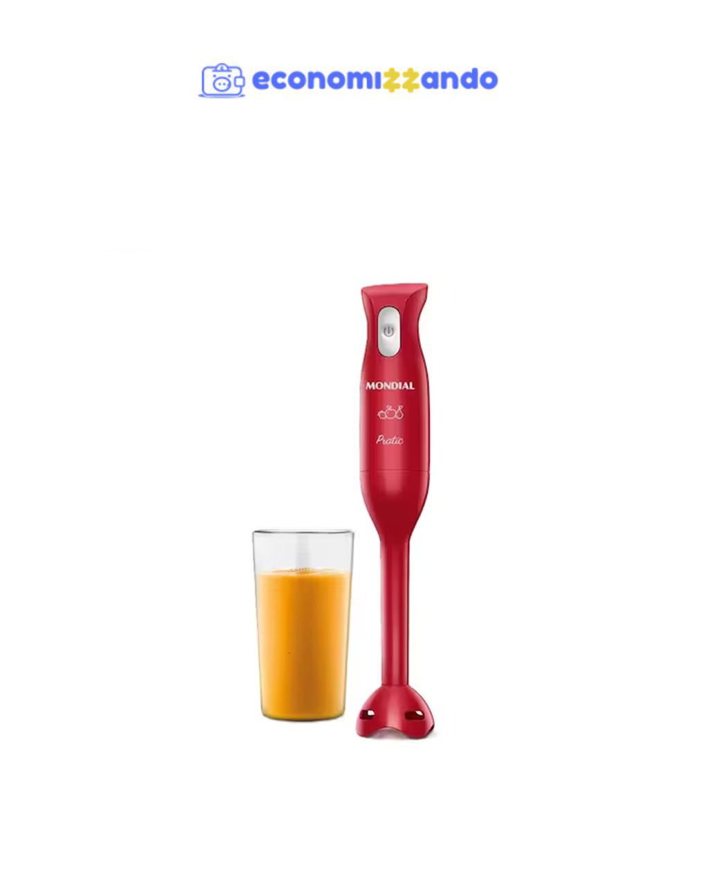 Mixer Mondial Pratic M-15-R 2 em 1 com Copo Medidor Vermelho – 200 W - 220V
