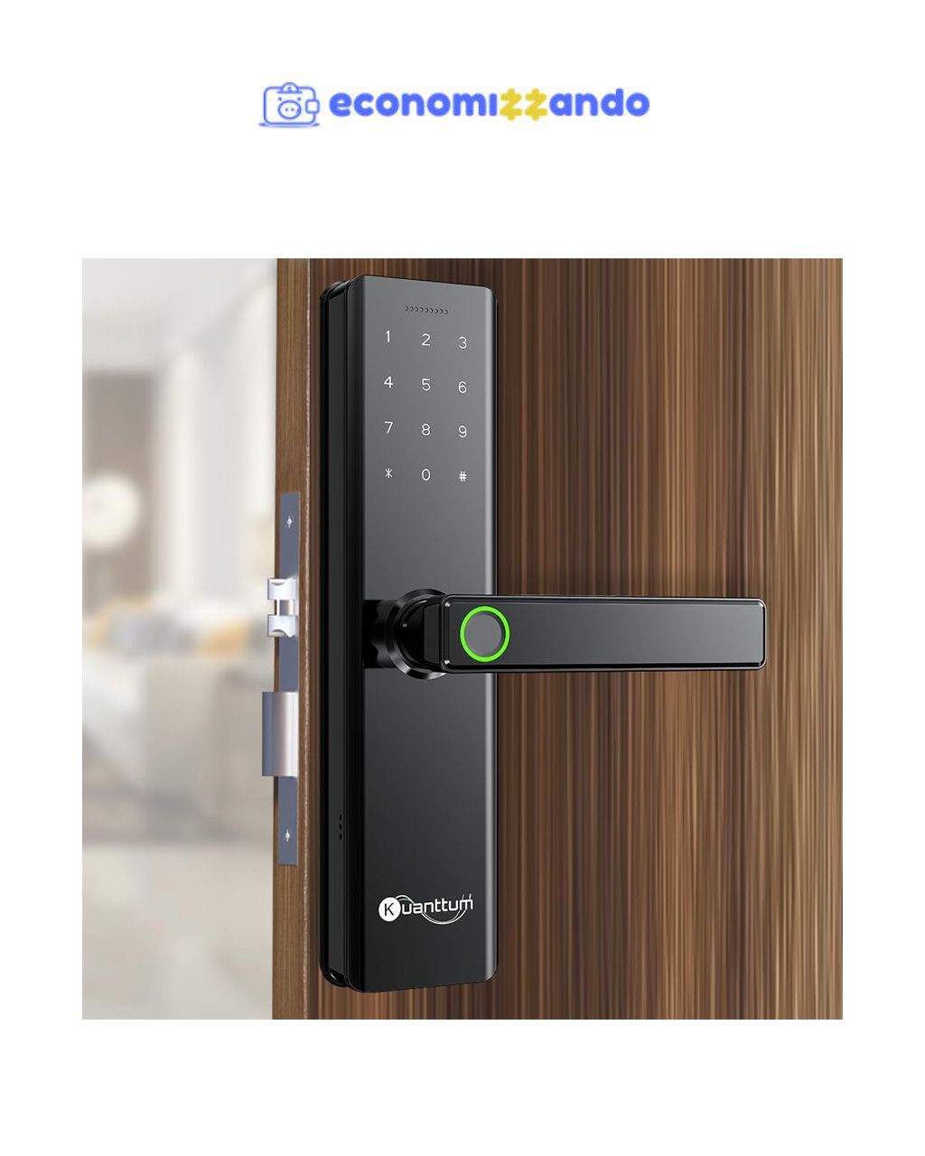 Fechadura Eletronica Digital Biométrica Smart Inteligente Kuanttum Kappa
