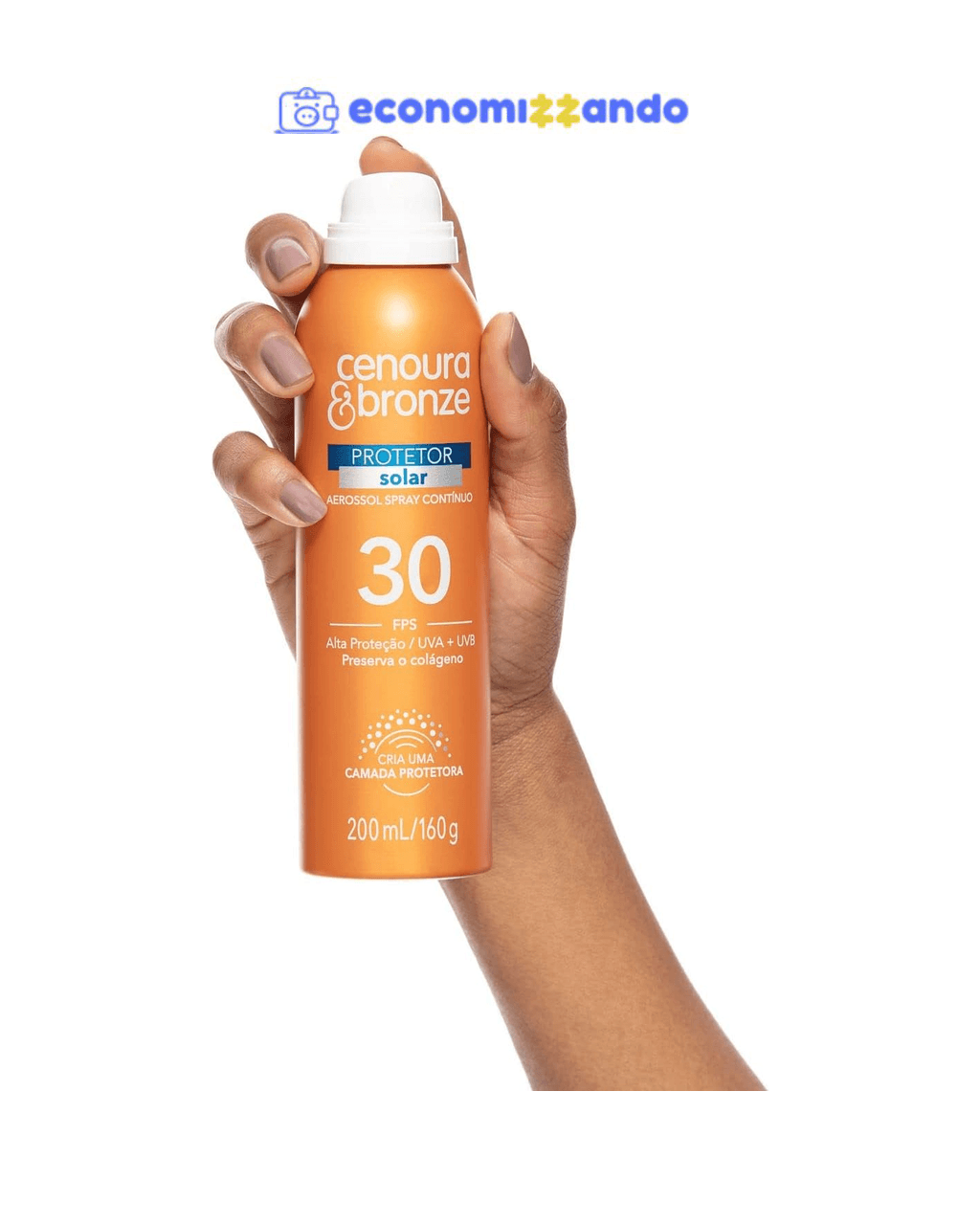 Cenoura e Bronze Protetor Solar Aerossol Cenoura E Bronze Fps30 200Ml Cenoura E Bronze