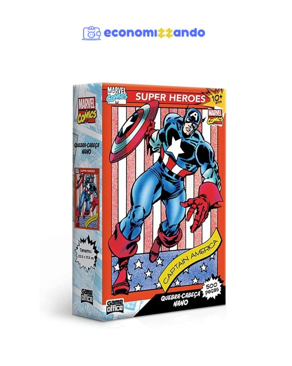 Toyster - Quebra-cabeça: Marvel Comics - Capitão América - 500 peças nano