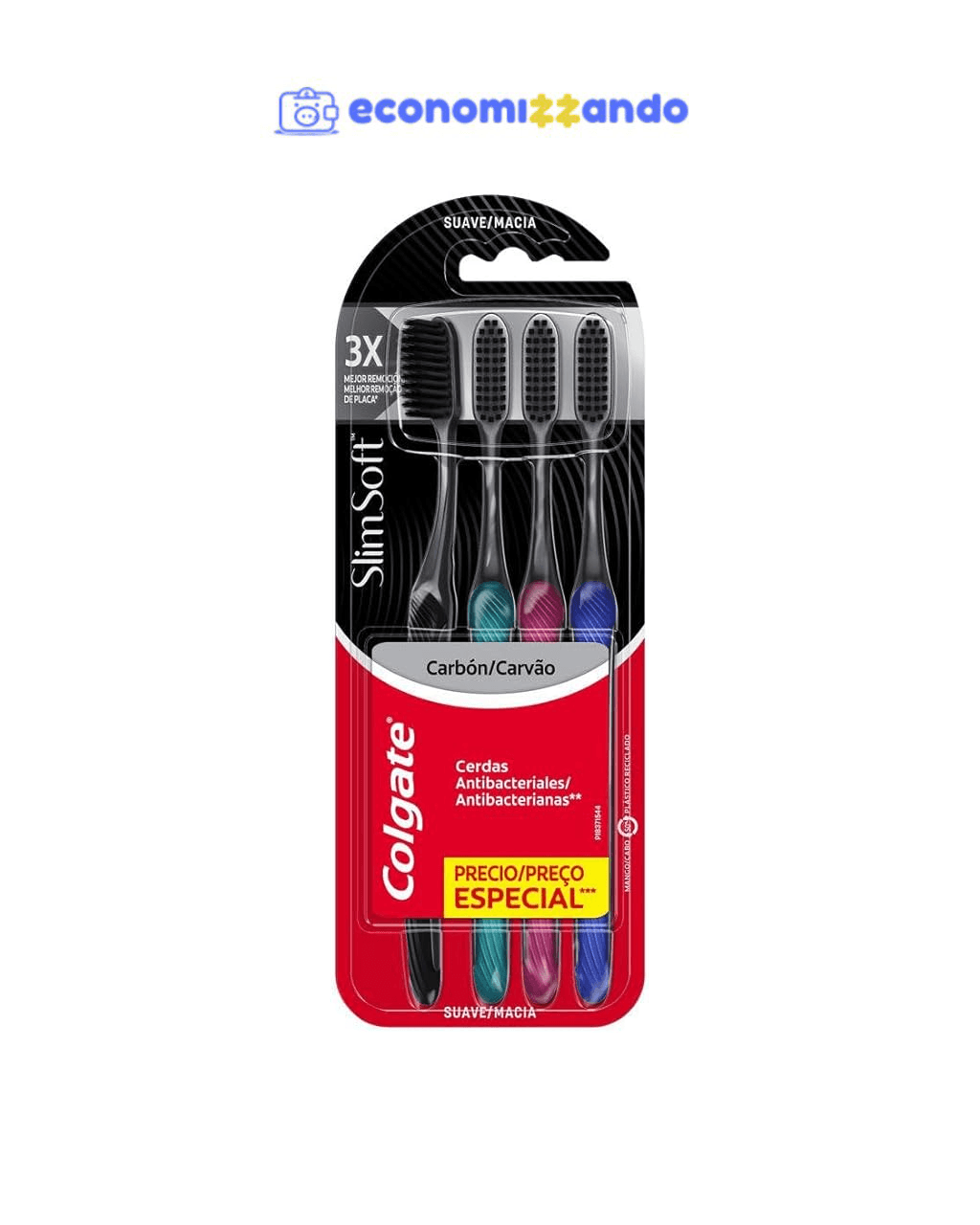 Colgate Escova De Dente Slim Soft 4 Unidades