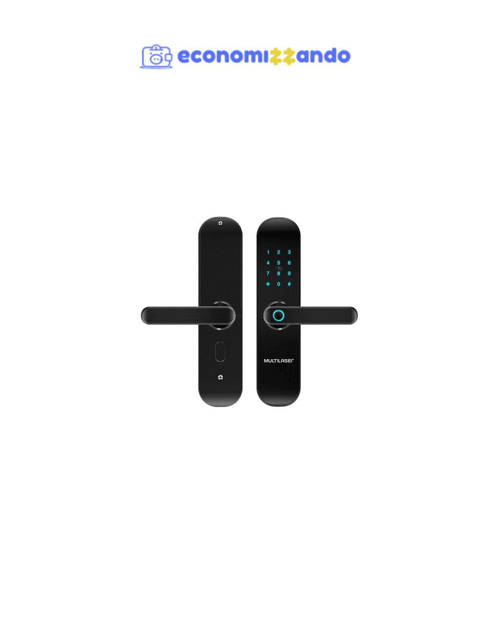 Fechadura Biométrica e Senha Inteligente Wi-Fi - Multilaser Liv - SE233