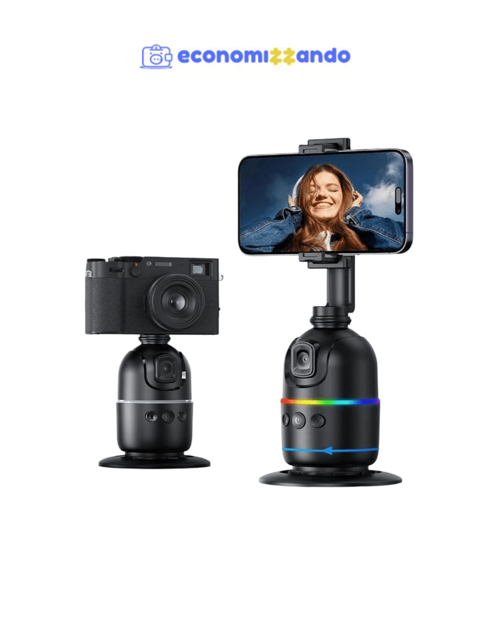 Suporte de Celular com Estabilizador Gimbal 360° com Rastreamento Facial
